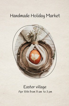 Lovely Handmade Easter Market Announcement Flyer 5.5x8.5in tervezősablon