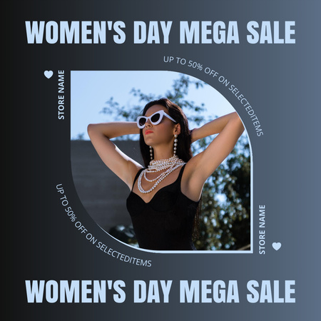 Sale with Discount on International Women's Day Instagram tervezősablon
