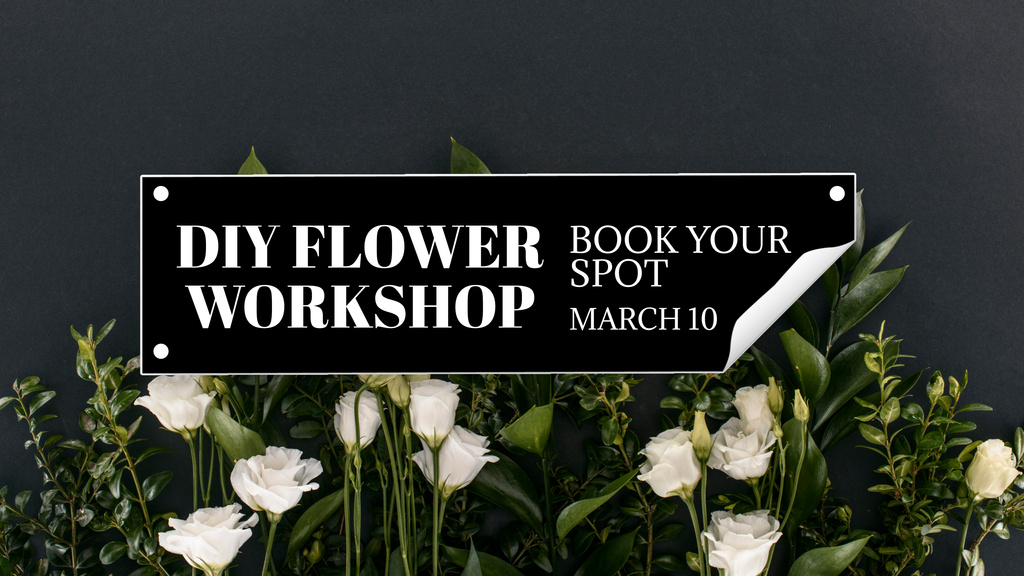 Designvorlage Floristry Training at Flower Workshop in March für Youtube