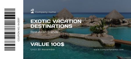 Enthralling Oceanside Destinations And Tours Offer Coupon 3.75x8.25in Design Template