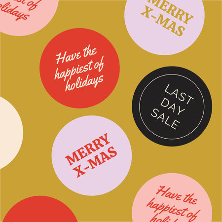 Platilla de diseño Christmas Holiday Sale Announcement Animated Post