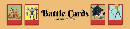 Anúncio de cartões de batalha do jogo Ebay Store Billboard Modelo de Design