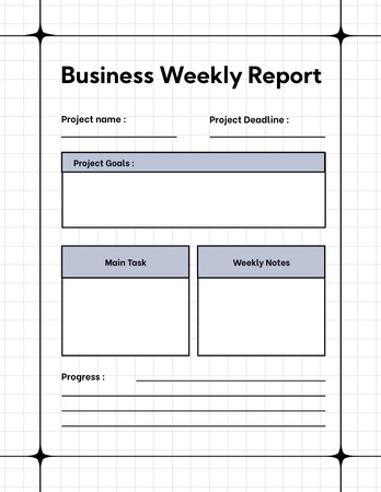 Plantilla de diseño de informe semanal de negocios conservadores Notepad 8.5x11in 