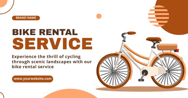 Ideal Rental Bike Services Facebook ADデザインテンプレート