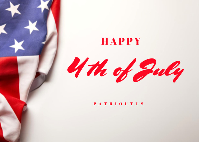 USA Patriotic Celebration Postcard 5x7in Tasarım Şablonu