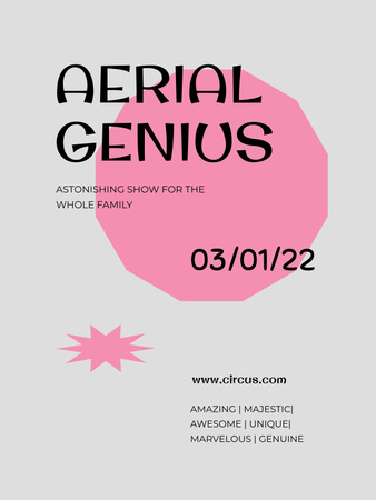 Platilla de diseño Circus Show Announcement with Abstract Figures Poster US