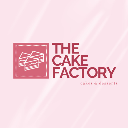 Sweets Store Offer with Cakes Illustration Logo tervezősablon