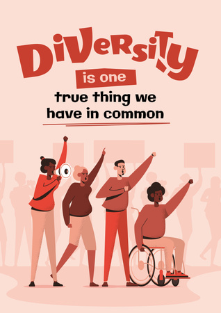 Inspirational Phrase about Diversity Poster Modelo de Design