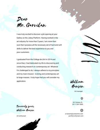Designvorlage Professional designer motivation letter für Letterhead 8.5x11in
