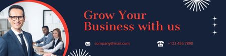 Company Services Offer for Business Growing LinkedIn Cover Design Template