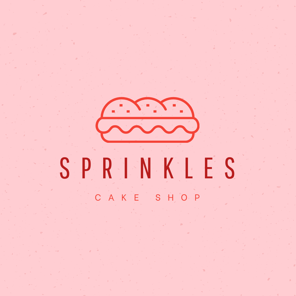 Captivating Pink Bakery Ad Logoデザインテンプレート