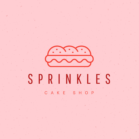 Platilla de diseño Captivating Pink Bakery Ad Logo