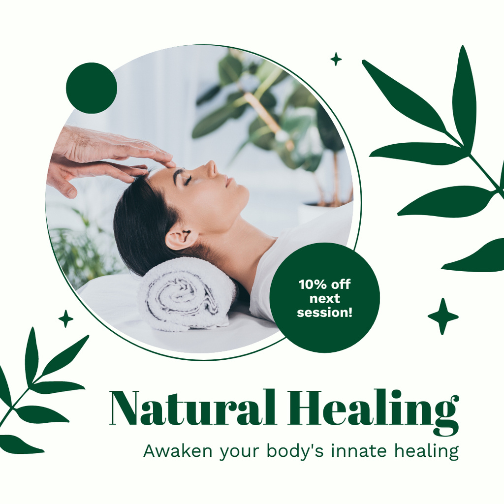 Designvorlage Natural Healing For Body Session At Reduced Costs für Instagram AD