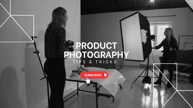 Helpful Tips And Tricks For Product Photography YouTube intro – шаблон для дизайну