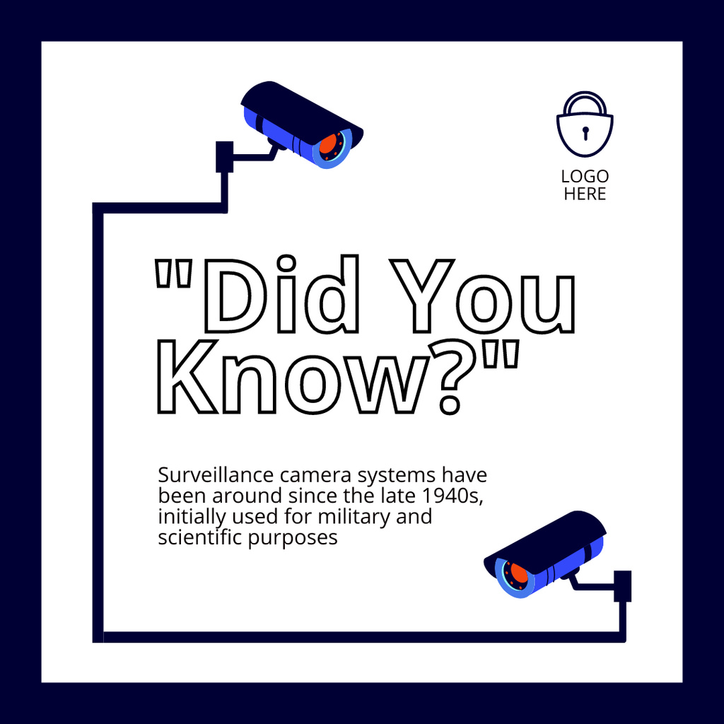 Surveillance and Security Services Instagram AD tervezősablon
