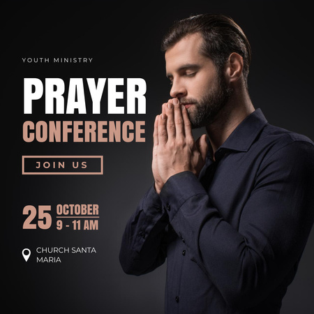 Prayer Conference Announcement Instagram Design Template