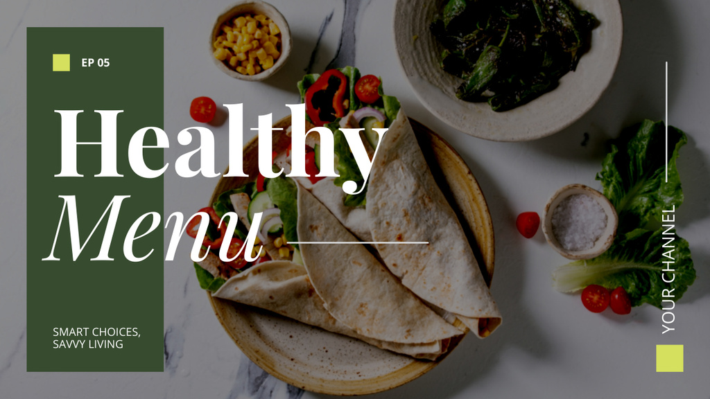 Template di design Healthy Food Offer at Fast Casual Restaurant Youtube Thumbnail