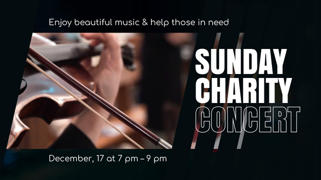 Modèle de visuel Musical Charity Announcement - Full HD video