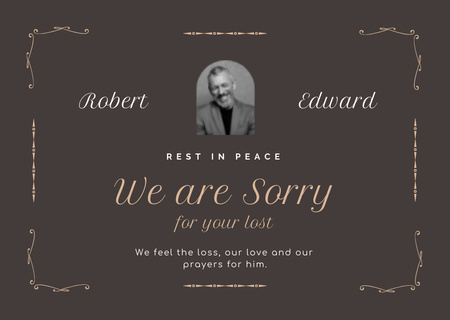 Card - We are Sorry Card Design Template