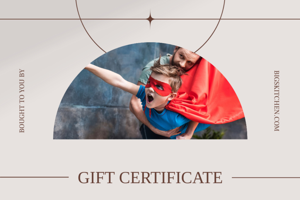 Fathers Day Dinner Package Gift Certificate Modelo de Design