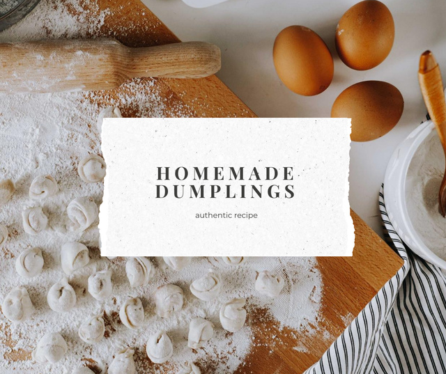 Szablon projektu Homemade Dumplings recipe Facebook