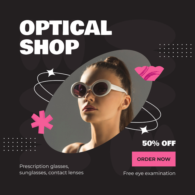 Designvorlage Order Sunglasses at Half Price für Instagram