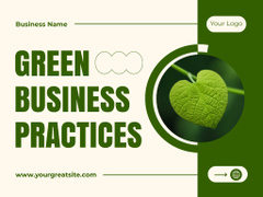 Green Business Practices with Beautiful Fresh Leaf
