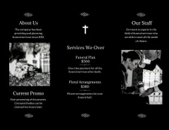 Funeral Services Advertising on Black