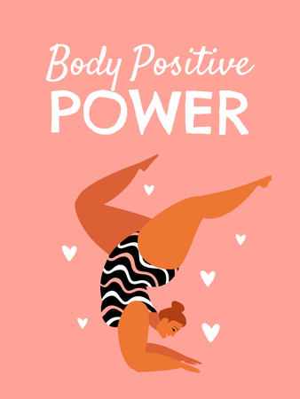 Ontwerpsjabloon van Poster US van inspiratie voor positieve kracht van het lichaam