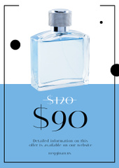Perfume Offer with Glass Bottle in Blue
