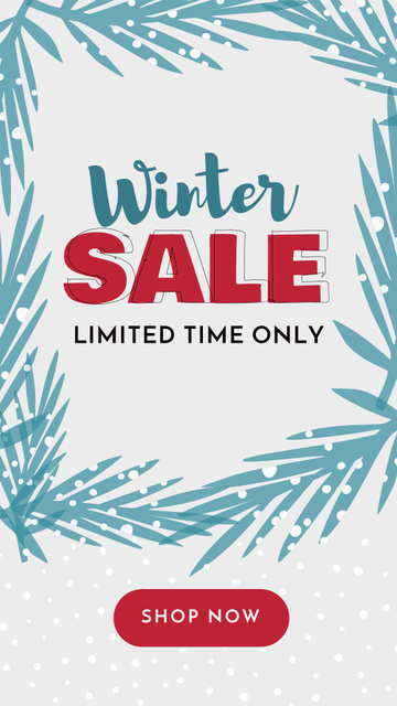 Winter Sale Announcement Instagram Story – шаблон для дизайна