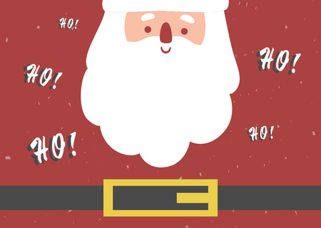 Ontwerpsjabloon van Postcard van Kerstmis en Nieuwjaarsviering met Happy Santa