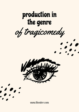 Реклама театрального шоу з ілюстрацією Doodle Poster – шаблон для дизайну