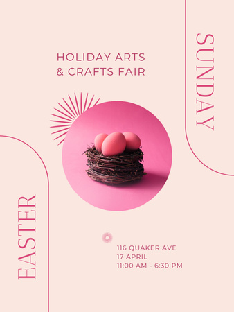 Easter Holiday Celebration Announcement Poster US Modelo de Design