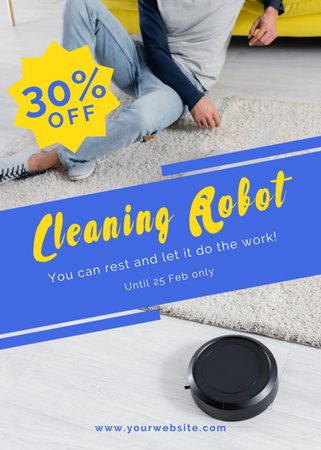 Cleaning Robot for Household Flayer Design Template