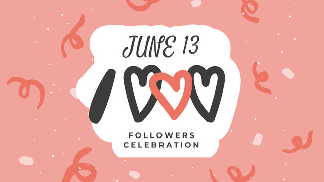 Ontwerpsjabloon van FB event cover van Followers Celebration with Bright Pattern