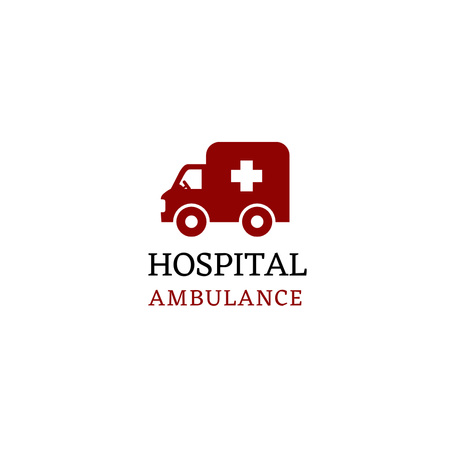 Hospital Ambulance Logo Tasarım Şablonu