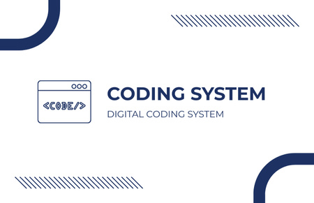 Digital Coding System Promotion Business Card 85x55mm Design Template