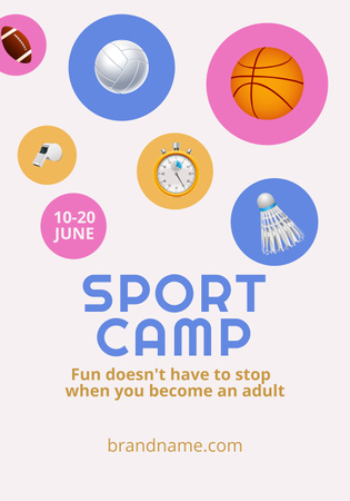 Sport Camp Ad Poster 28x40in Modelo de Design