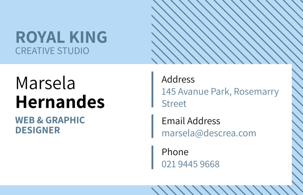 Web & Graphic Designer Contacts Business Card 85x55mm Design Template