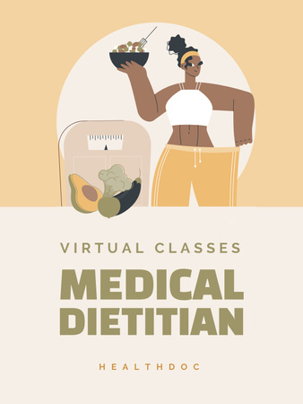 Healthy Nutrition Classes Announcement Poster US Design Template