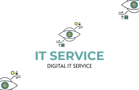 Designvorlage Anzeige für digitale Softwaredienste für Business Card 85x55mm