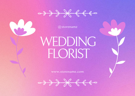 Platilla de diseño Wedding Florist Proposal Card