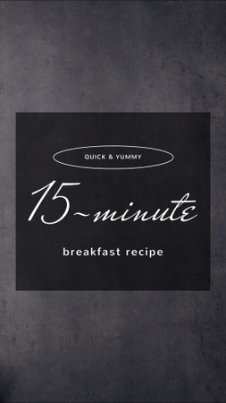 Rövid reggeli recept hirdetés Instagram Video Story tervezősablon