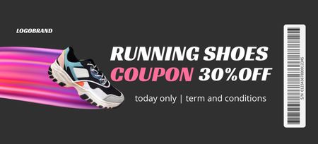Best Offer on Running Shoes Coupon 3.75x8.25in Design Template