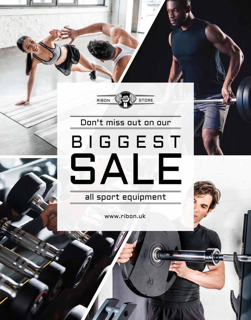 Designvorlage Gym Gear Sale Offer für Poster 22x28in