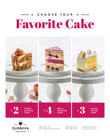 Plantilla de diseño de Assortment of Sweet Cakes Offer Poster 22x28in 