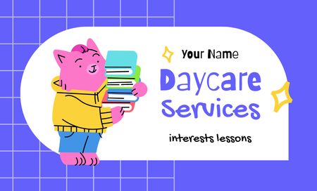 Daycare Service Offer Business Card 91x55mm Design Template
