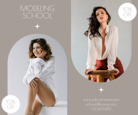 Discount on Tuition at Model School Facebook Design Template