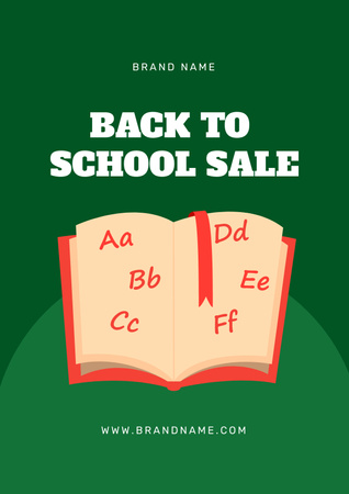 Platilla de diseño Top-notch Back to School Sale Offer With Open Book Poster